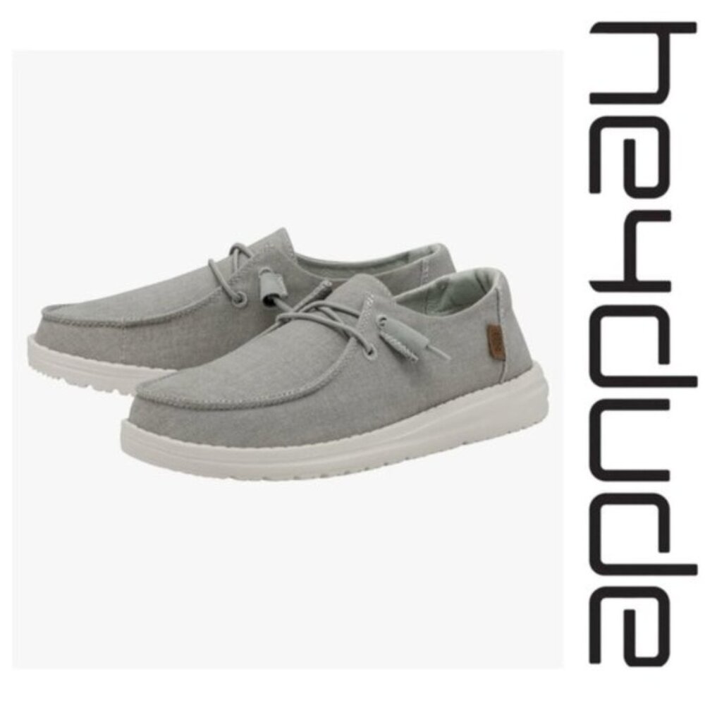 Hey Dude | "Chambray Light Grey" Wendy Slip On Shoes | Size 8